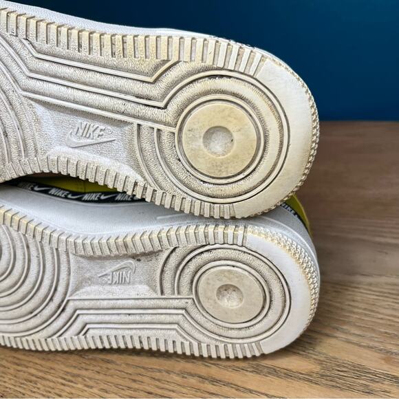 Nike Air Force 1 AF1 Low Women's 8.5 Platform Sneakers Overbranding Citron - Picture 13 of 13
